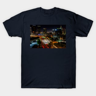 Light Trails at Melbourne Docklands, Victoria, Australia T-Shirt